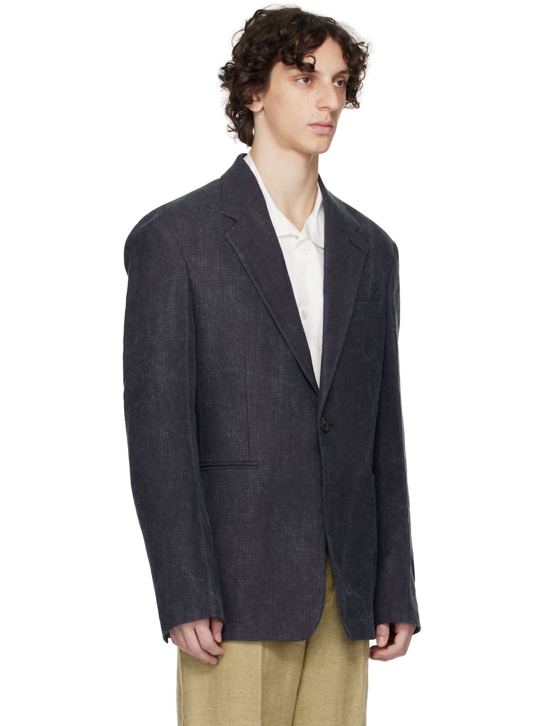 Gray Unconstructed Shinjuku Blazer - 2