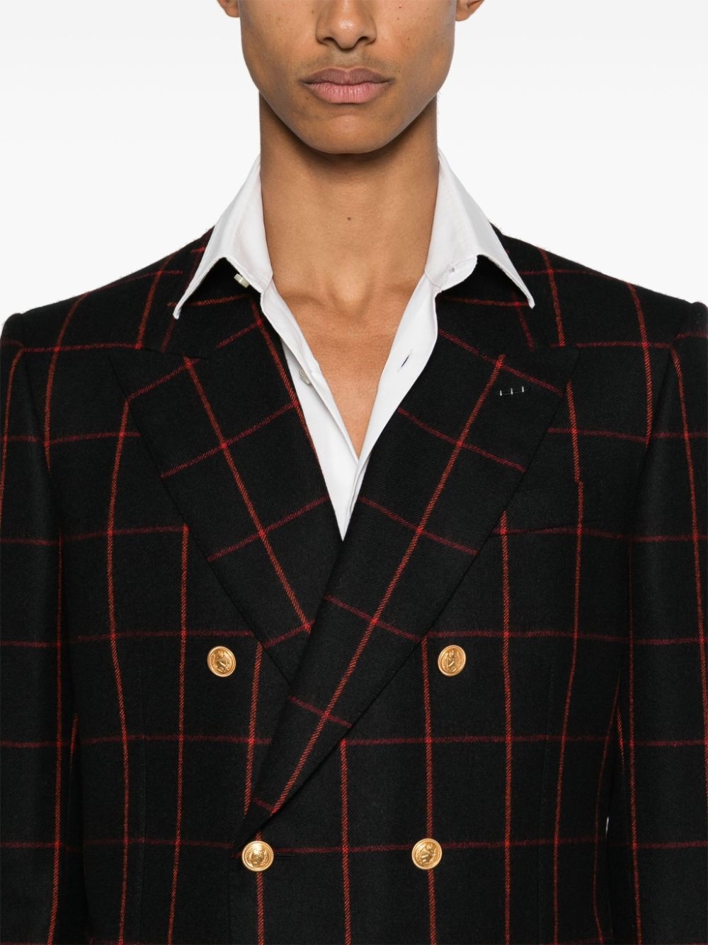 wool double-breasted blazer - 5