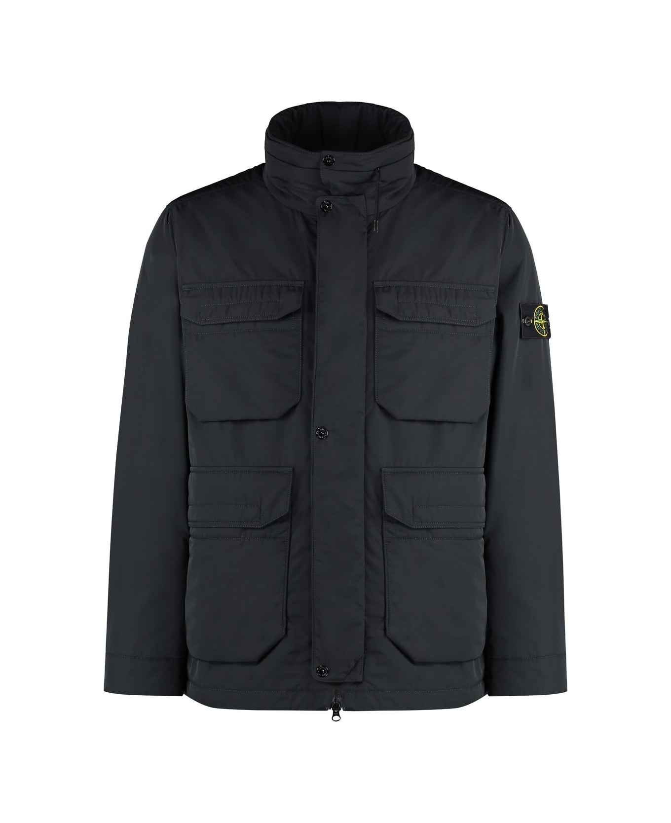 Compass-badge Funnel Neck Puffer Jacket - 1