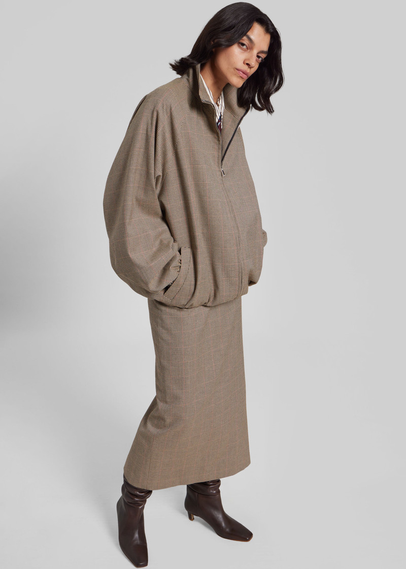 Baxter Houndstooth Track Jacket - Beige 11