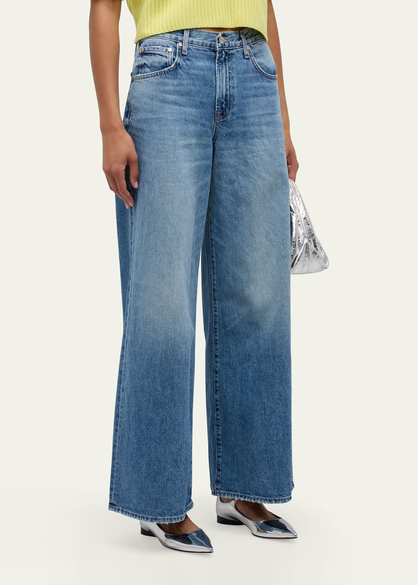 Tiny Dancer Wide-Leg Denim Jeans - 4
