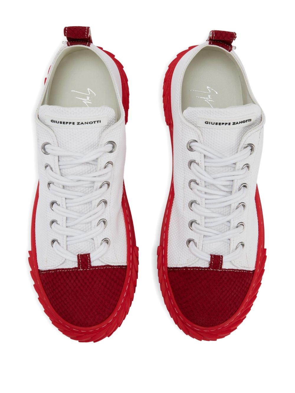 Blabber panelled serrated-sole sneakers - 4