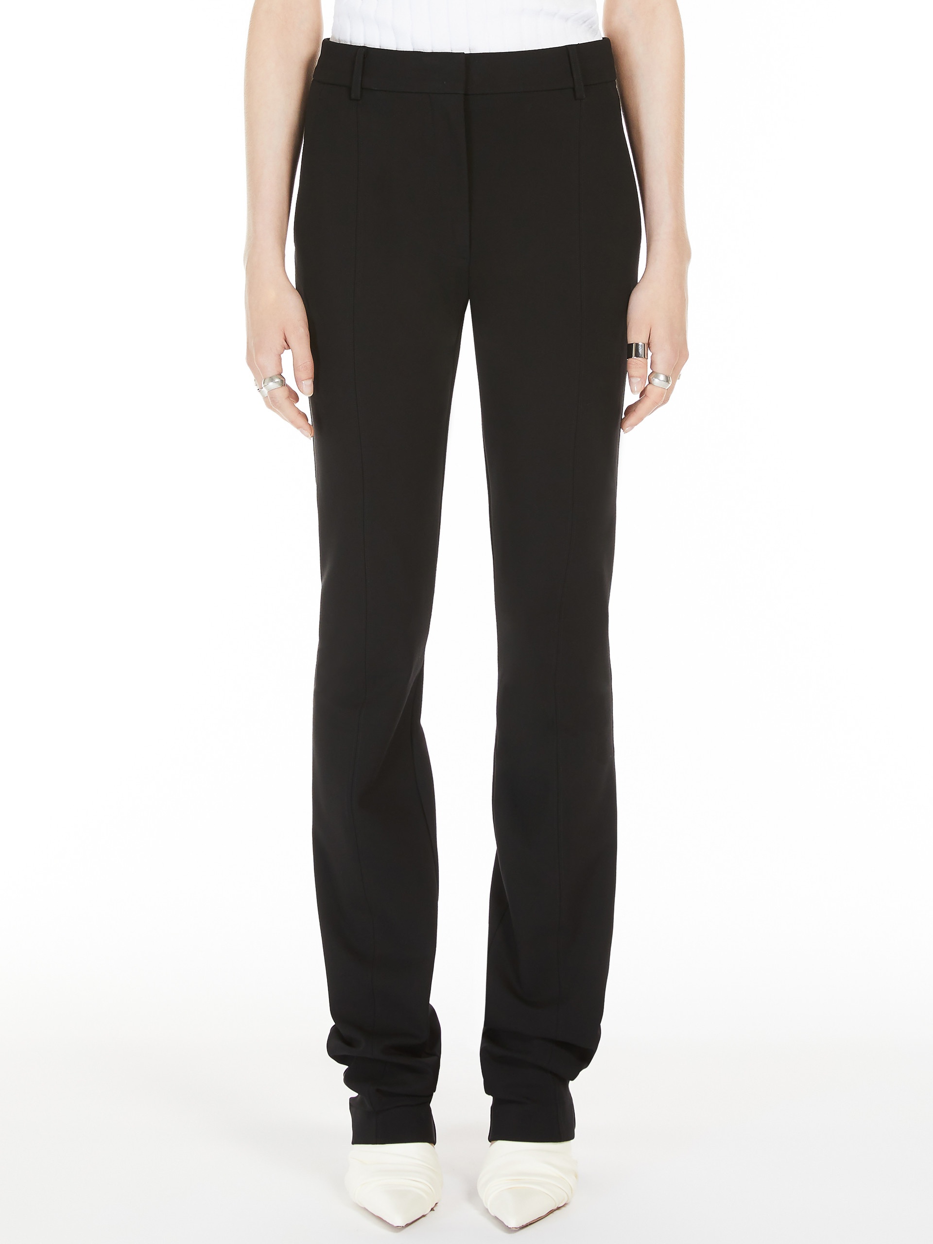 PIROGHE Fitted trousers in crêpe jersey - 3