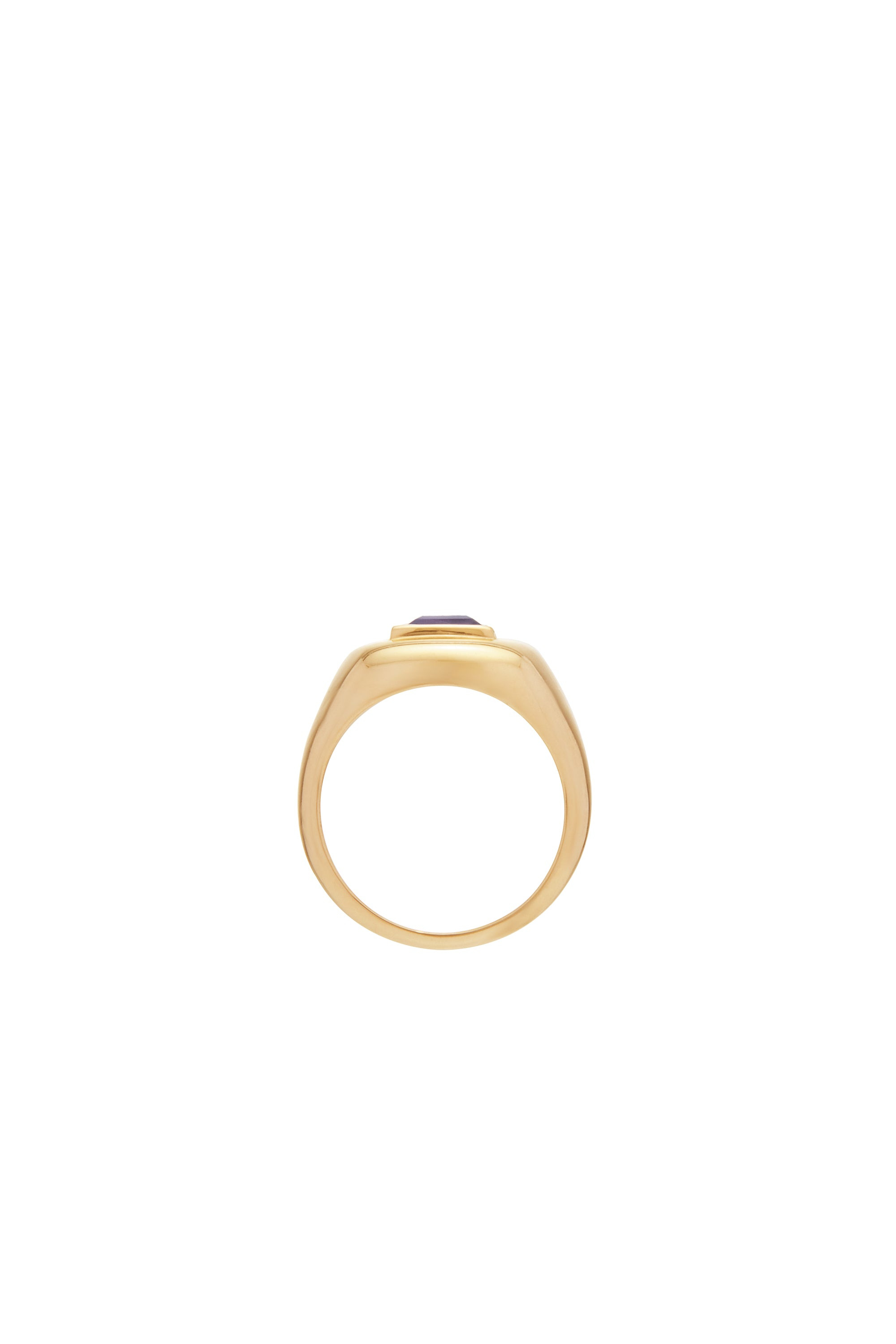 Medium Ring in 18K Yellow Gold & Amethyst Stone - 5