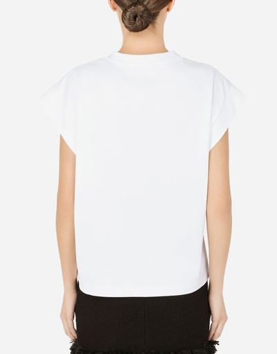 Dolce & Gabbana Interlock T-shirt with satin DG patch outlook