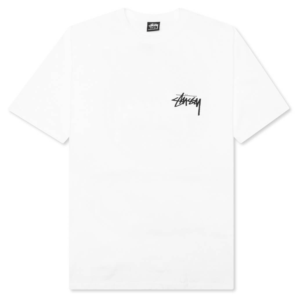 STUSSY CLASSIC DOT TEE - WHITE - 1