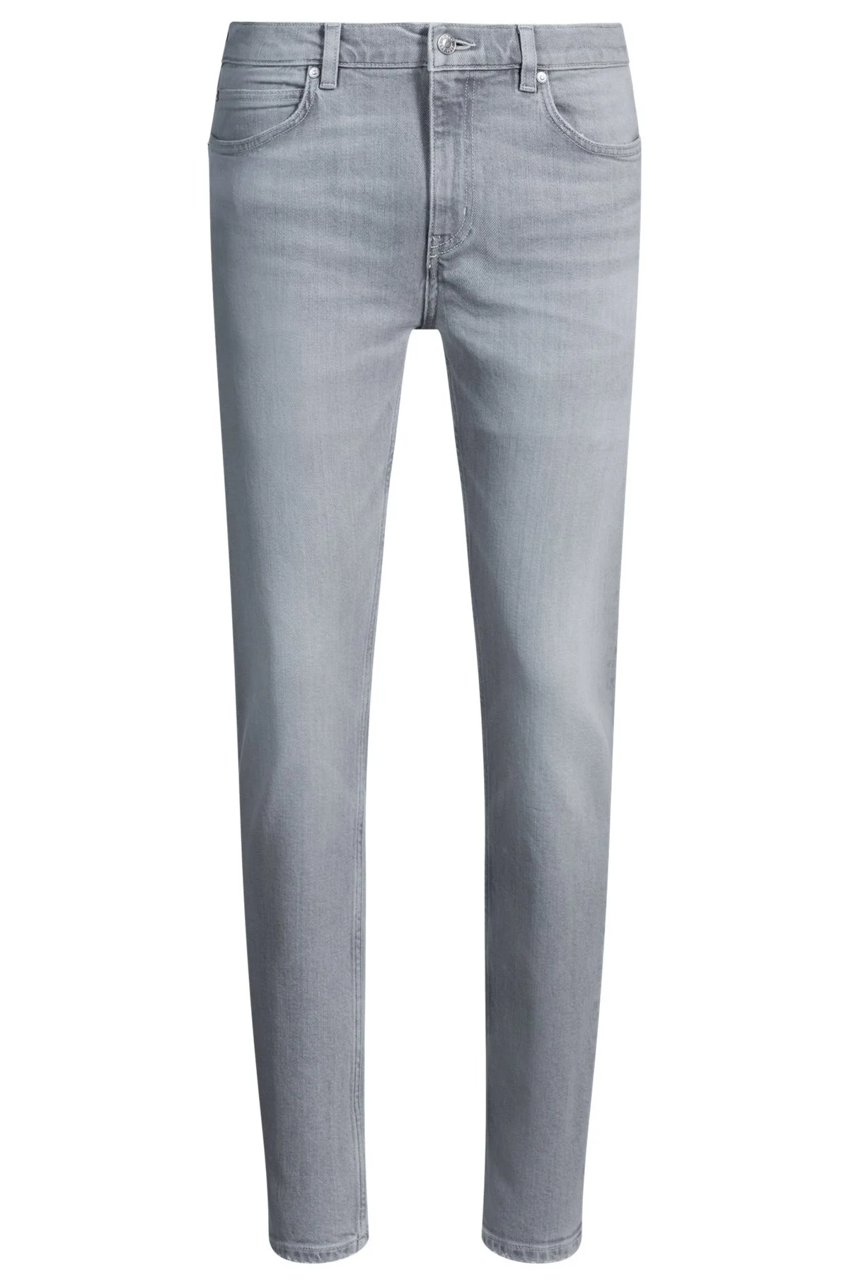EXTRA-SLIM-FIT JEANS IN SILVER-GRAY STRETCH DENIM - 1