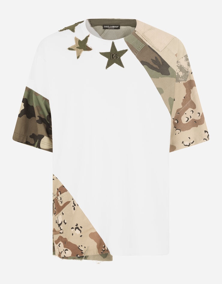 Camouflage patchwork T-shirt with DG logo - 3