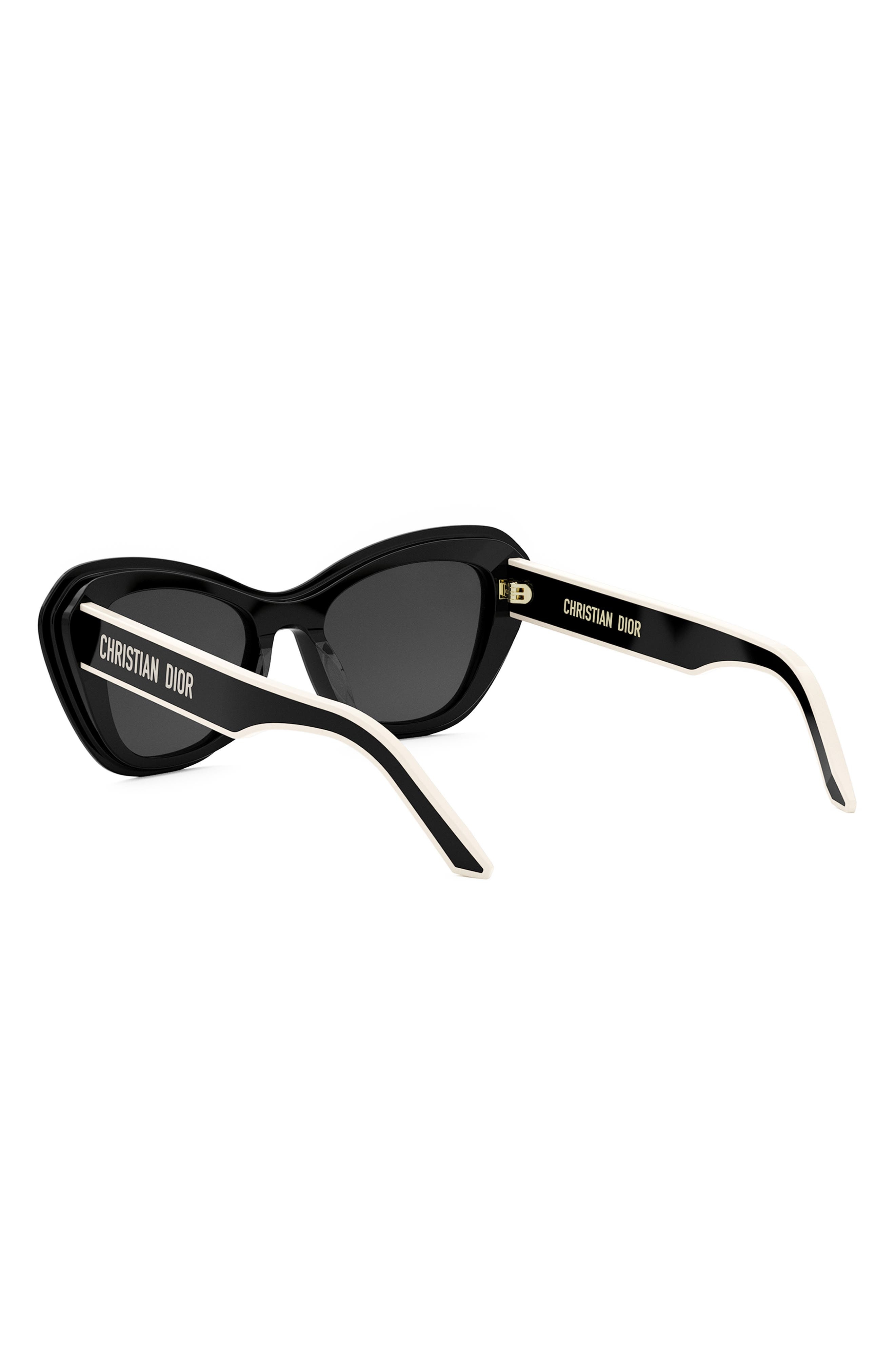 'DiorPacific B3U 52mm Butterfly Sunglasses in Shiny Black /Smoke at Nordstrom - 3