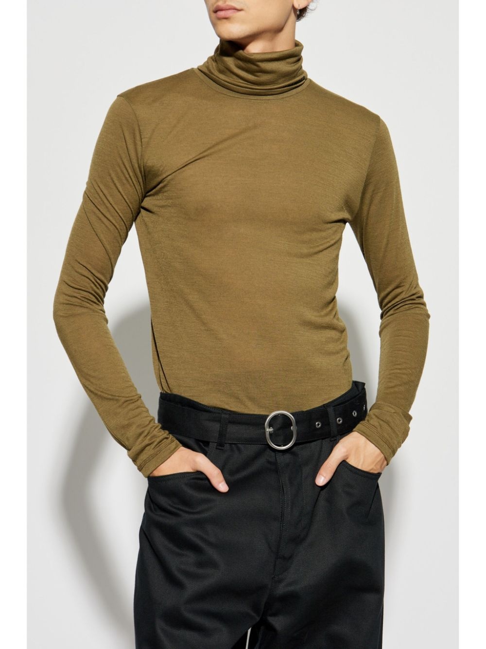 logo-print roll neck jumper - 3