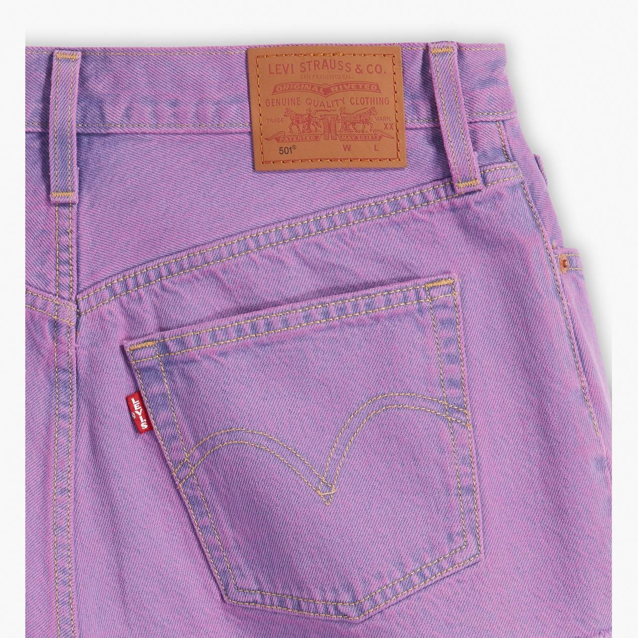 501® HIGH RISE WOMEN'S COLORED DENIM SHORTS - 8