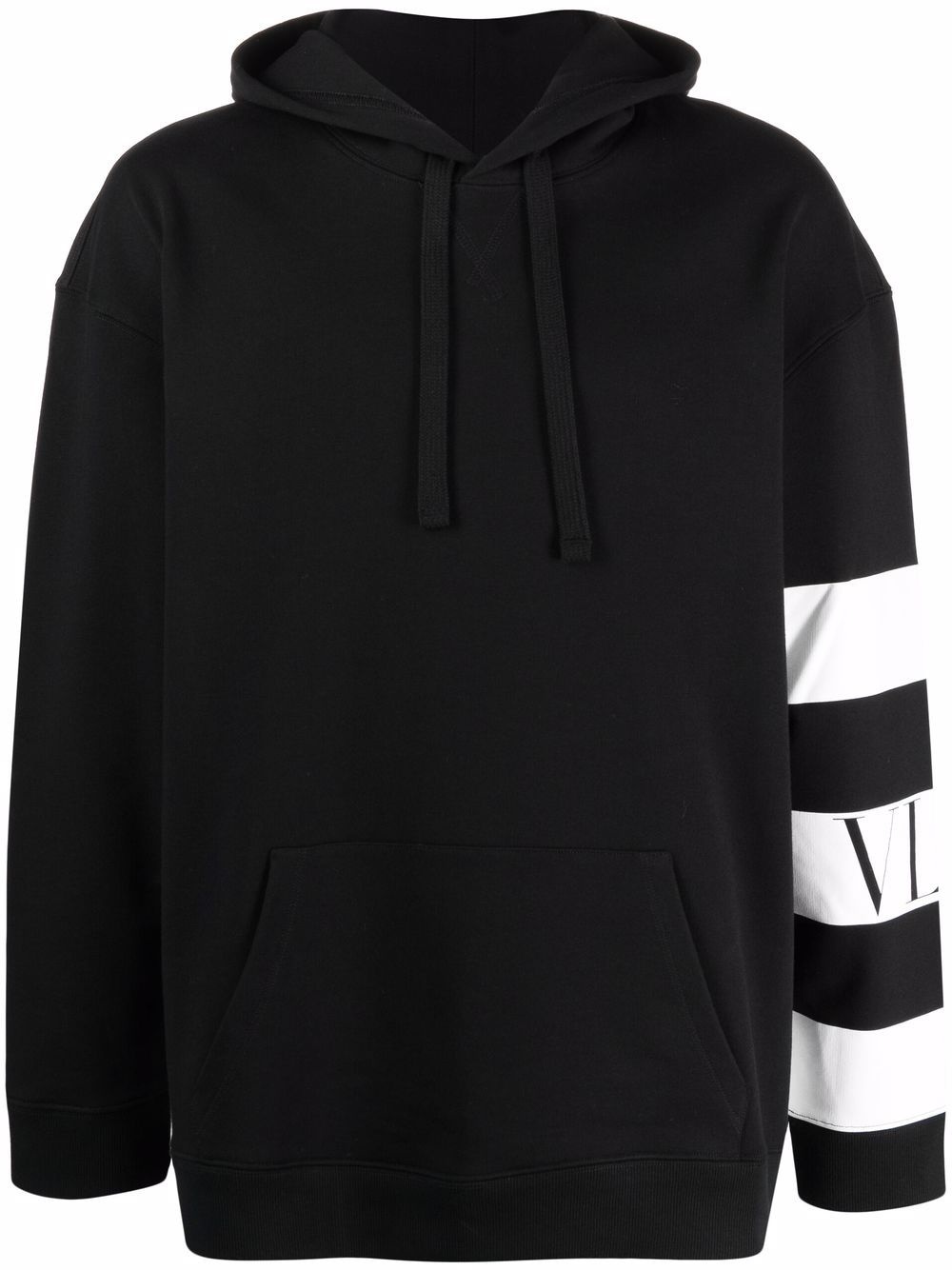 striped logo hoodie - 1