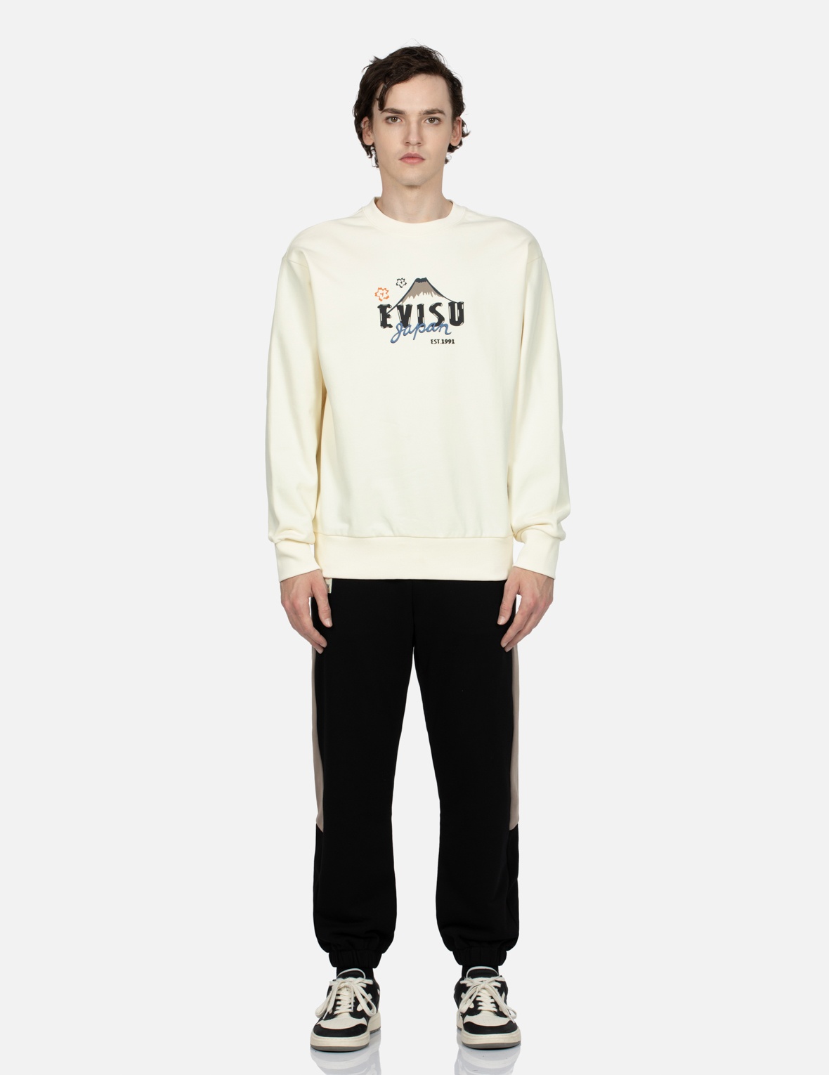 KUMADORI DARUMA PRINT RELAX FIT SWEATSHIRT - 6