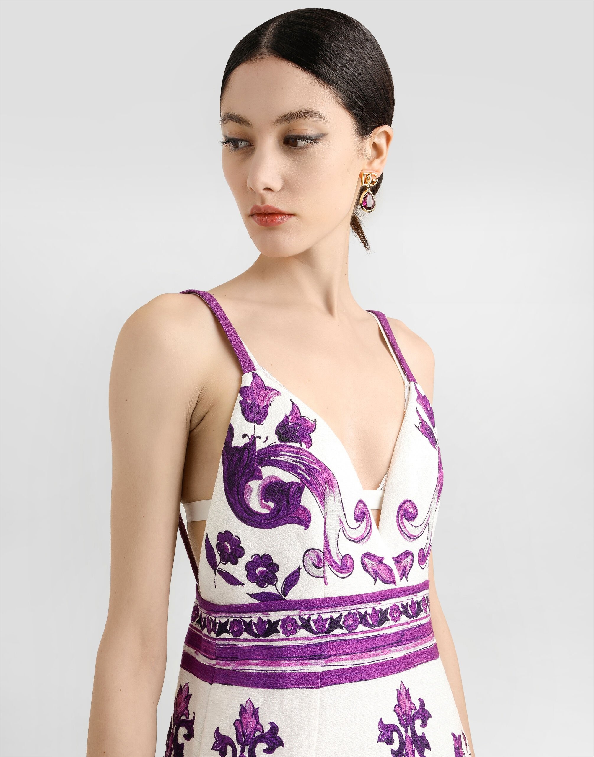 Majolica-print dress - 4
