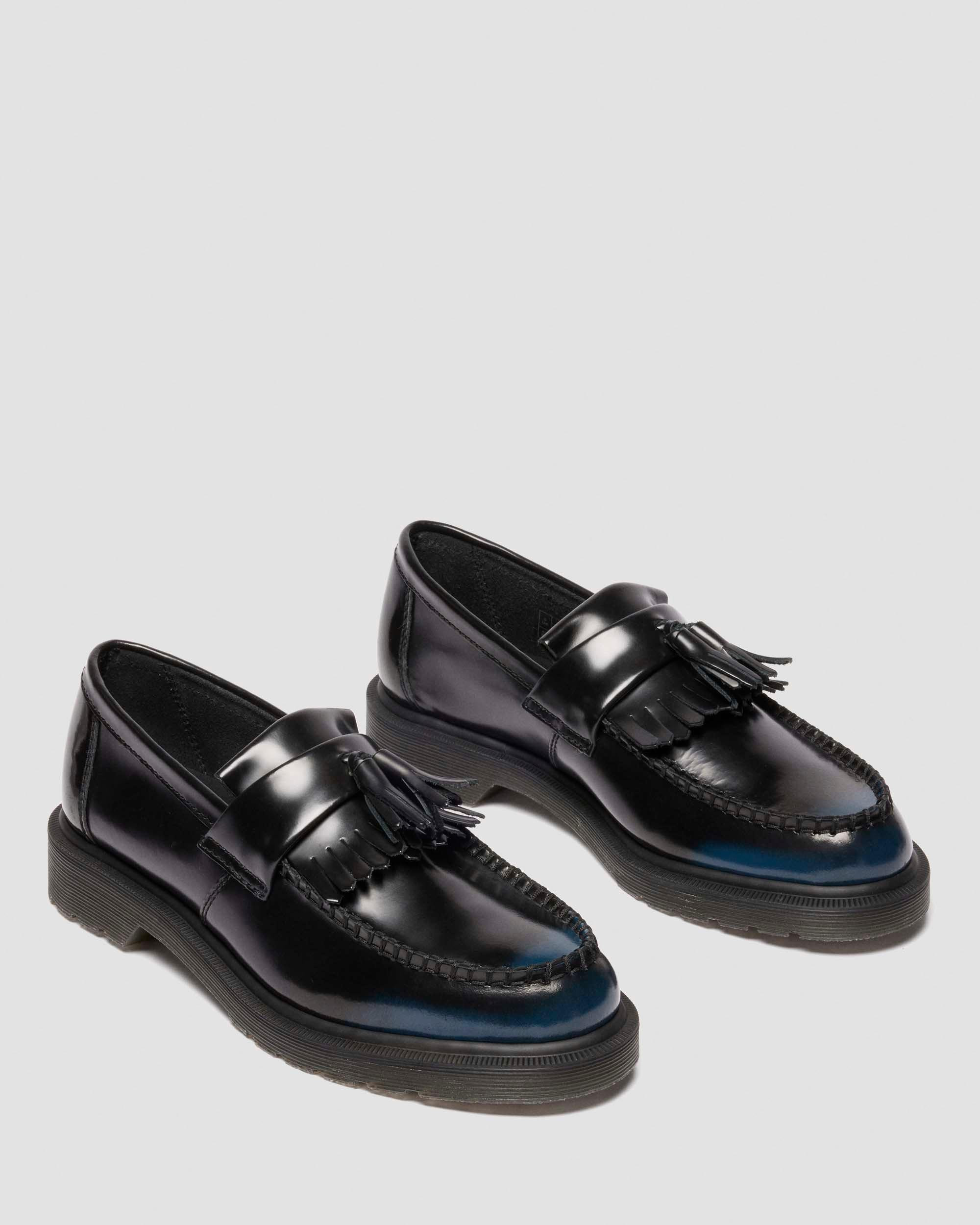 Adrian Arcadia Rub Off Leather Tassel Loafers - 8