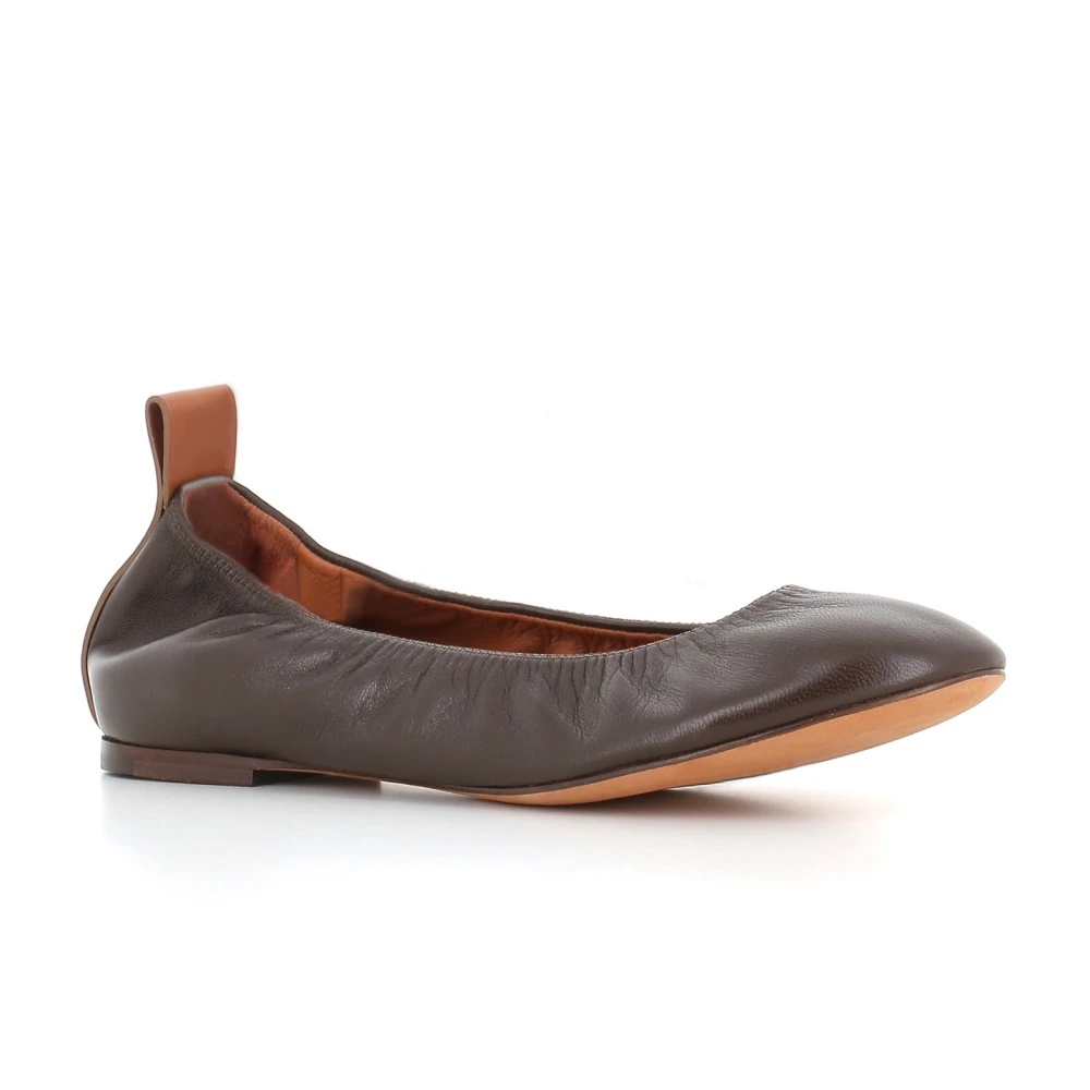 DARK BROWN BALLERINA FLATS - 3