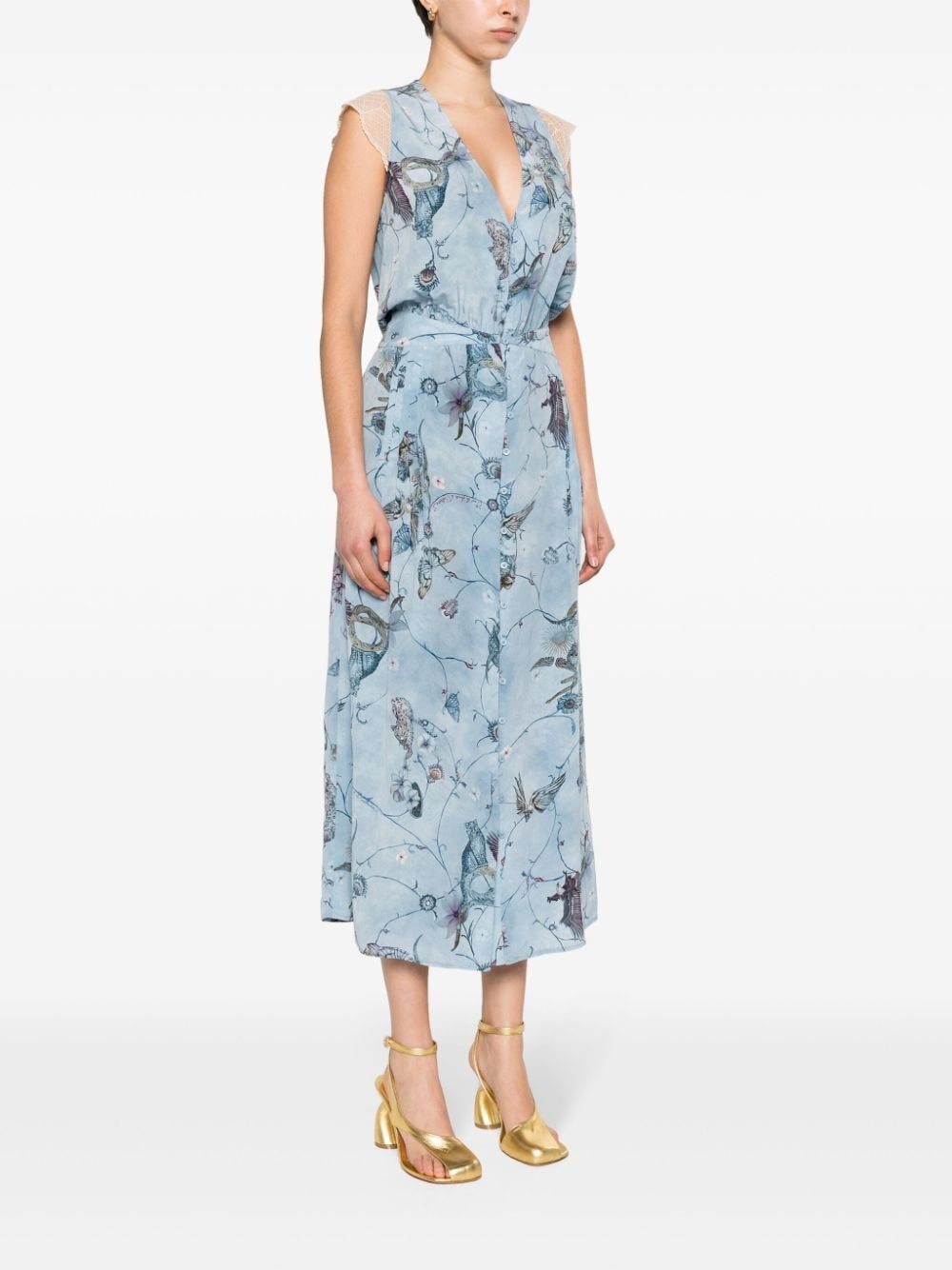 Rolanys silk midi dress - 3