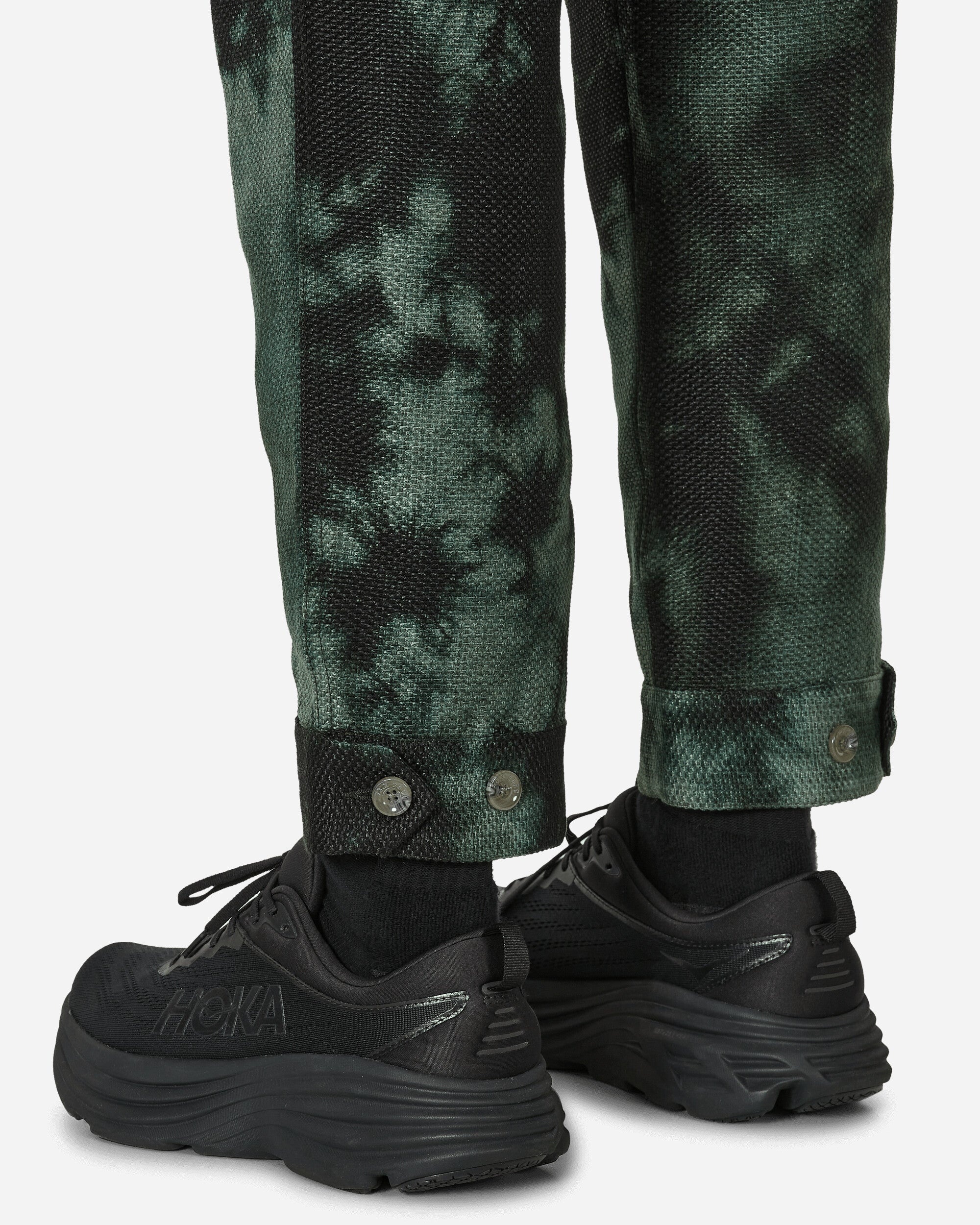 Song for the Mute Rounded Velvet Tabbed Cargo Pants Green