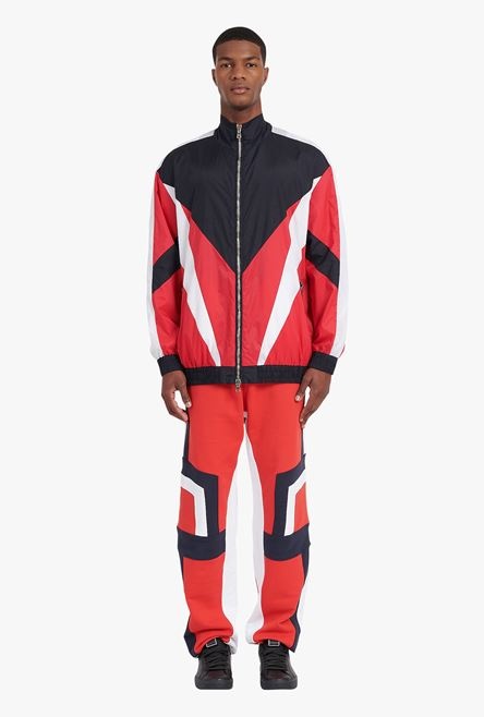 White, navy blue and red nylon jacket - 4