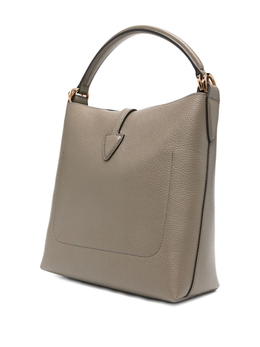 T-buckle leather shoulder bag - 3