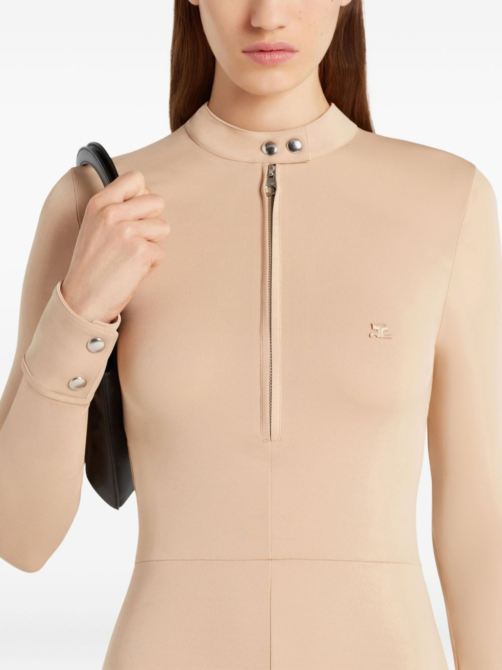 zippered-collar dress - 5