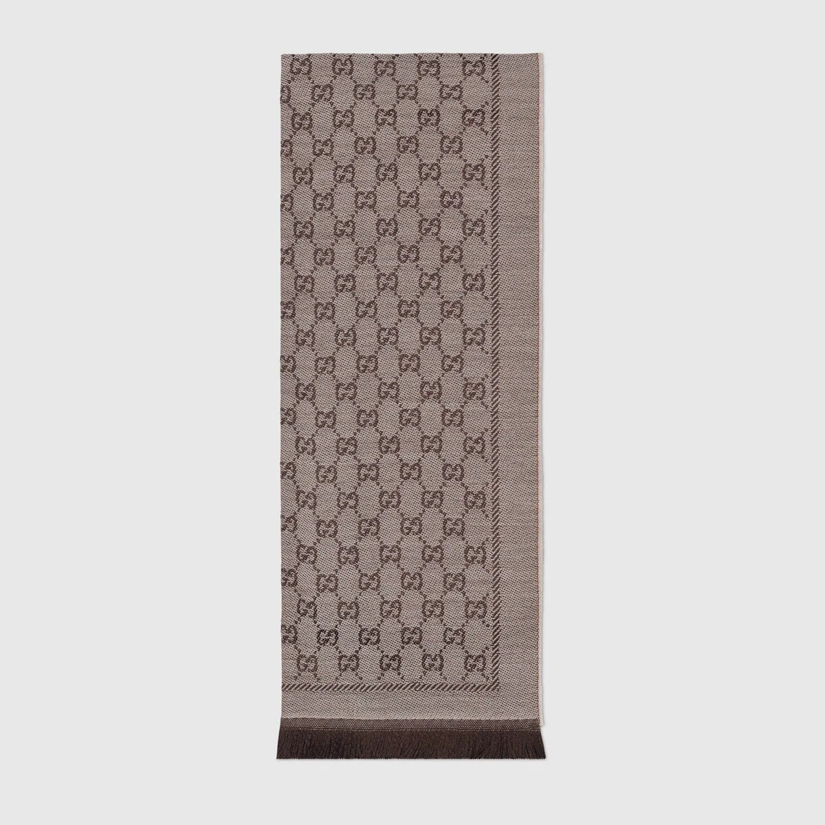 Wool GG jacquard scarf - 1