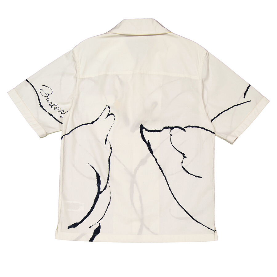 Burberry Swan Print Button Down Shirt - 6