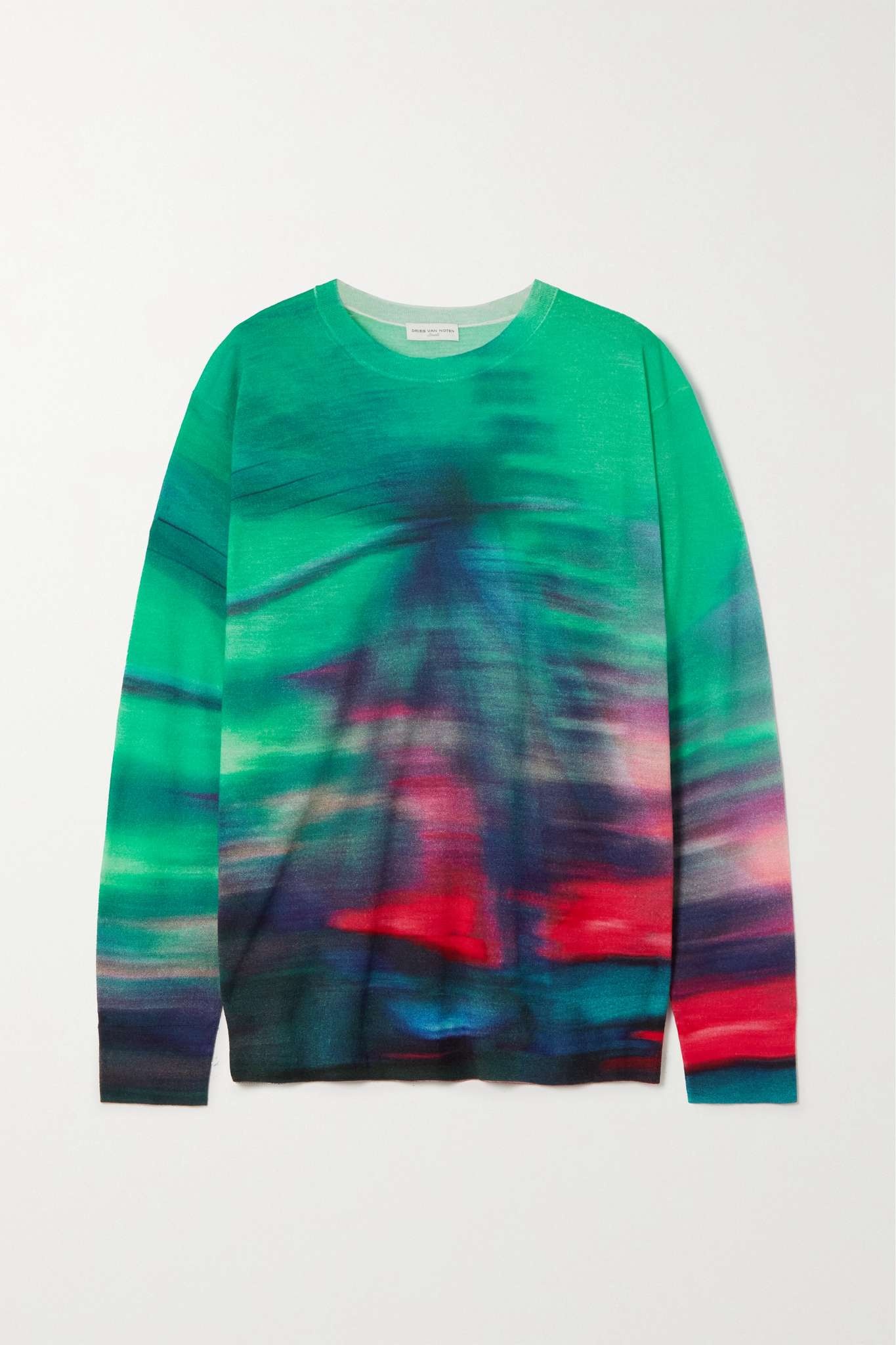 Tie-dyed merino wool-blend sweater - 1