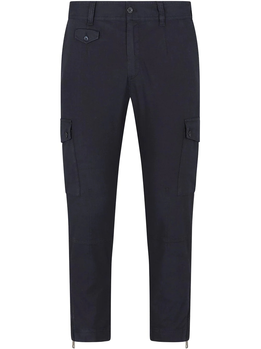 straight-leg cotton cargo trousers - 1