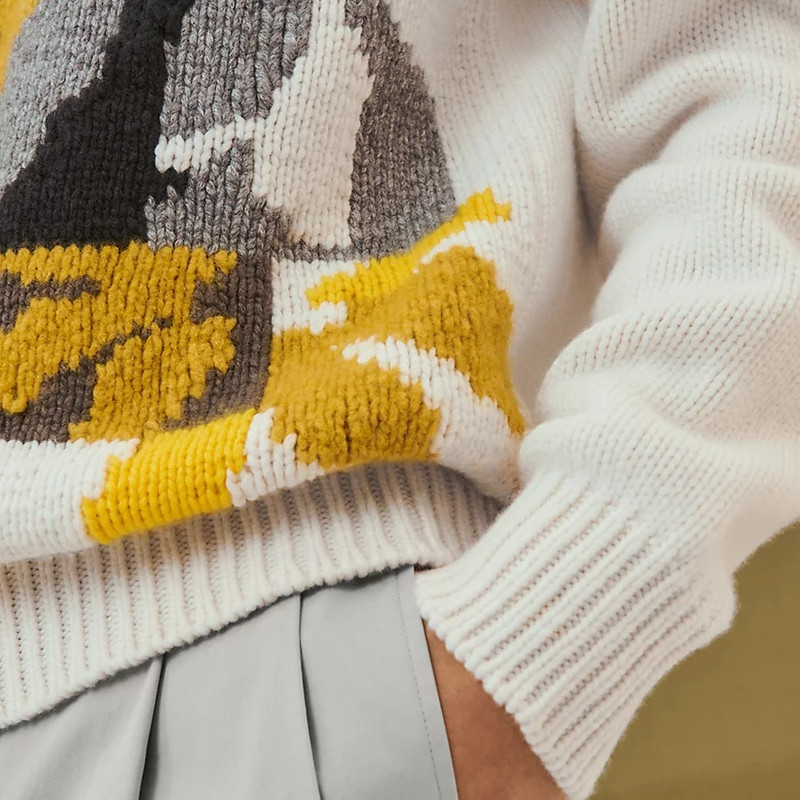 "Maxi Puzzle Floral" crewneck sweater 4