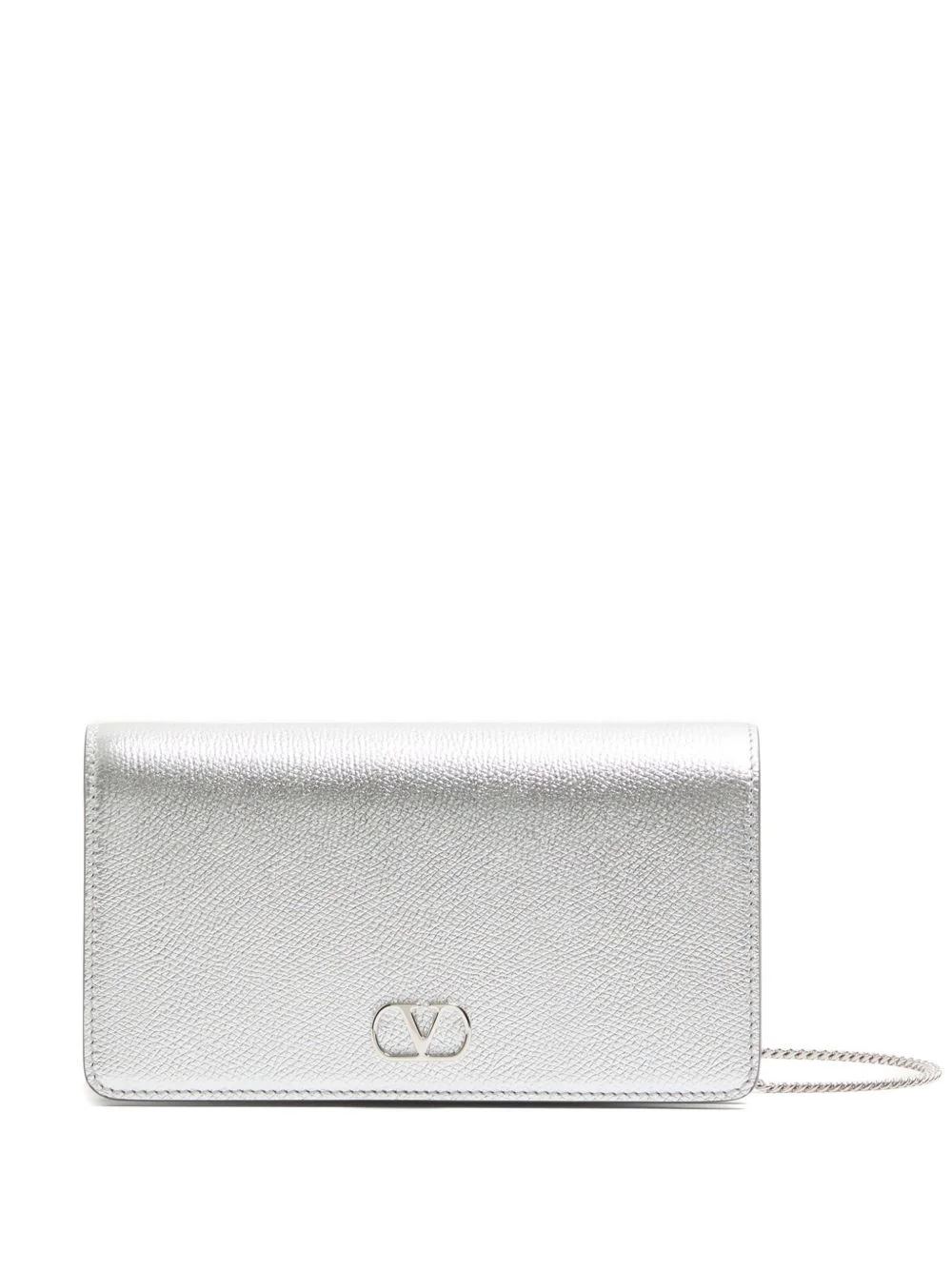 mini VLogo grained shoulder bag - 1