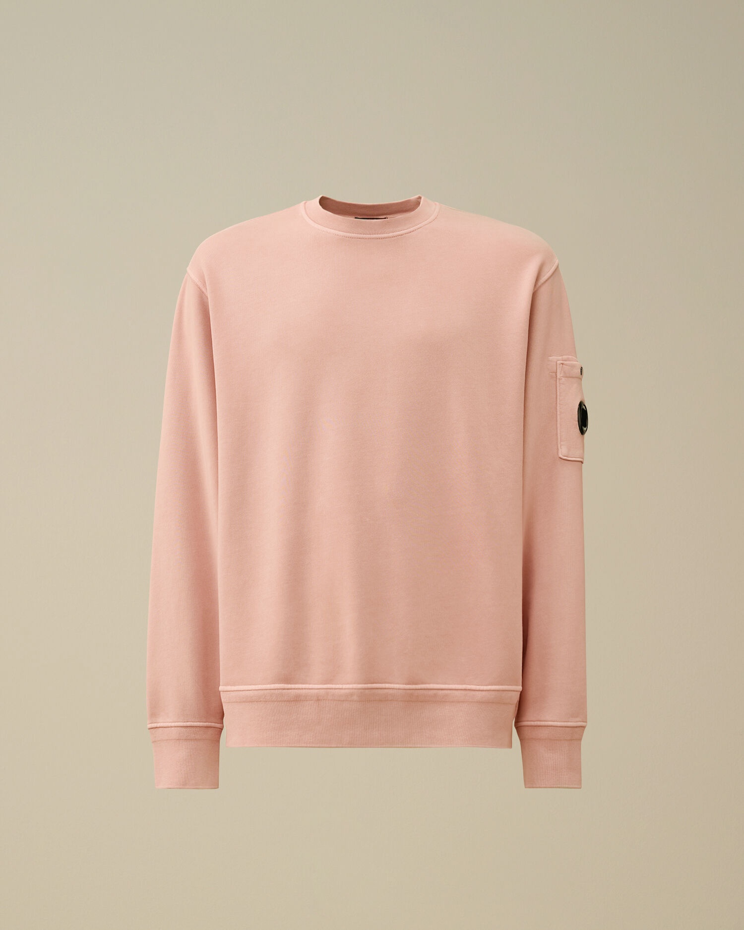 Cotton Diagonal Fleece Crewneck Sweatshirt - 1