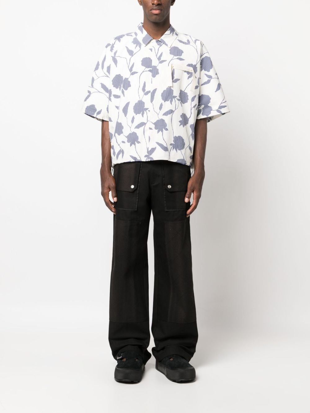 La Chemise Disgreghi rose-print shirt - 2