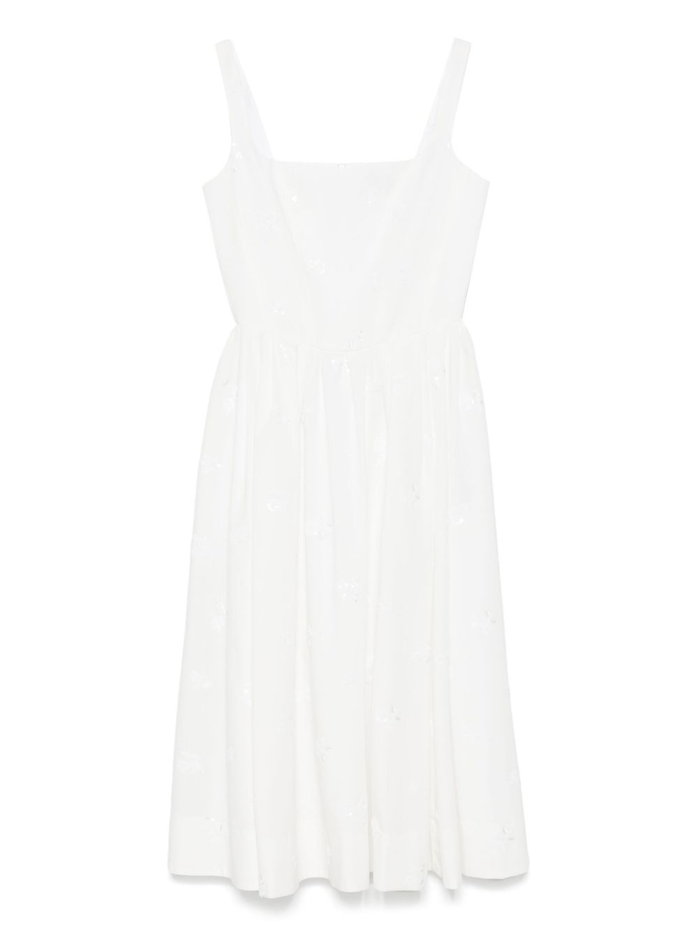 embroidered midi dress - 1