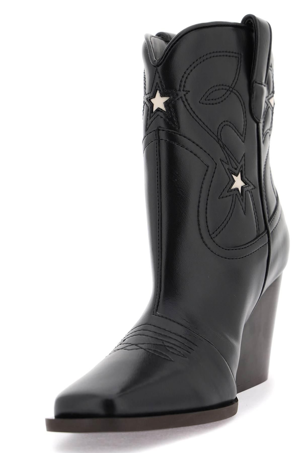 Texan Ankle Boots with Star Embroidery - 4