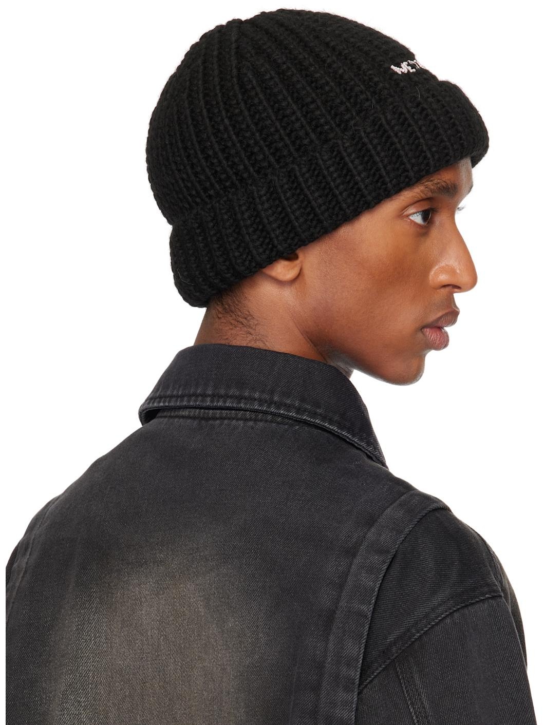 【関税込み】We11done ビーニー We11done Black Chunky Beanie | REVERSIBLE