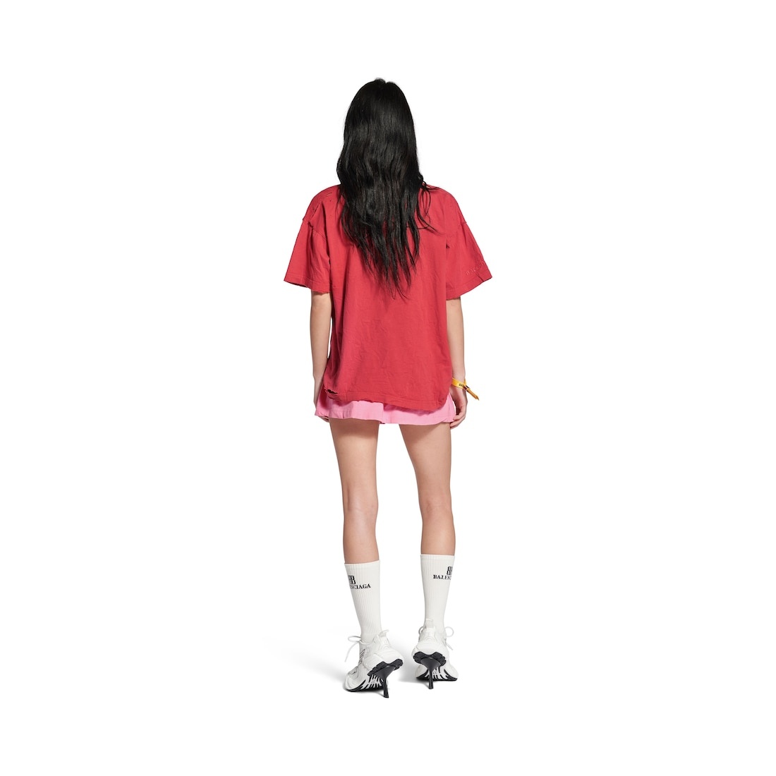 Isabelle Boxy T-shirt in Faded Red - 3