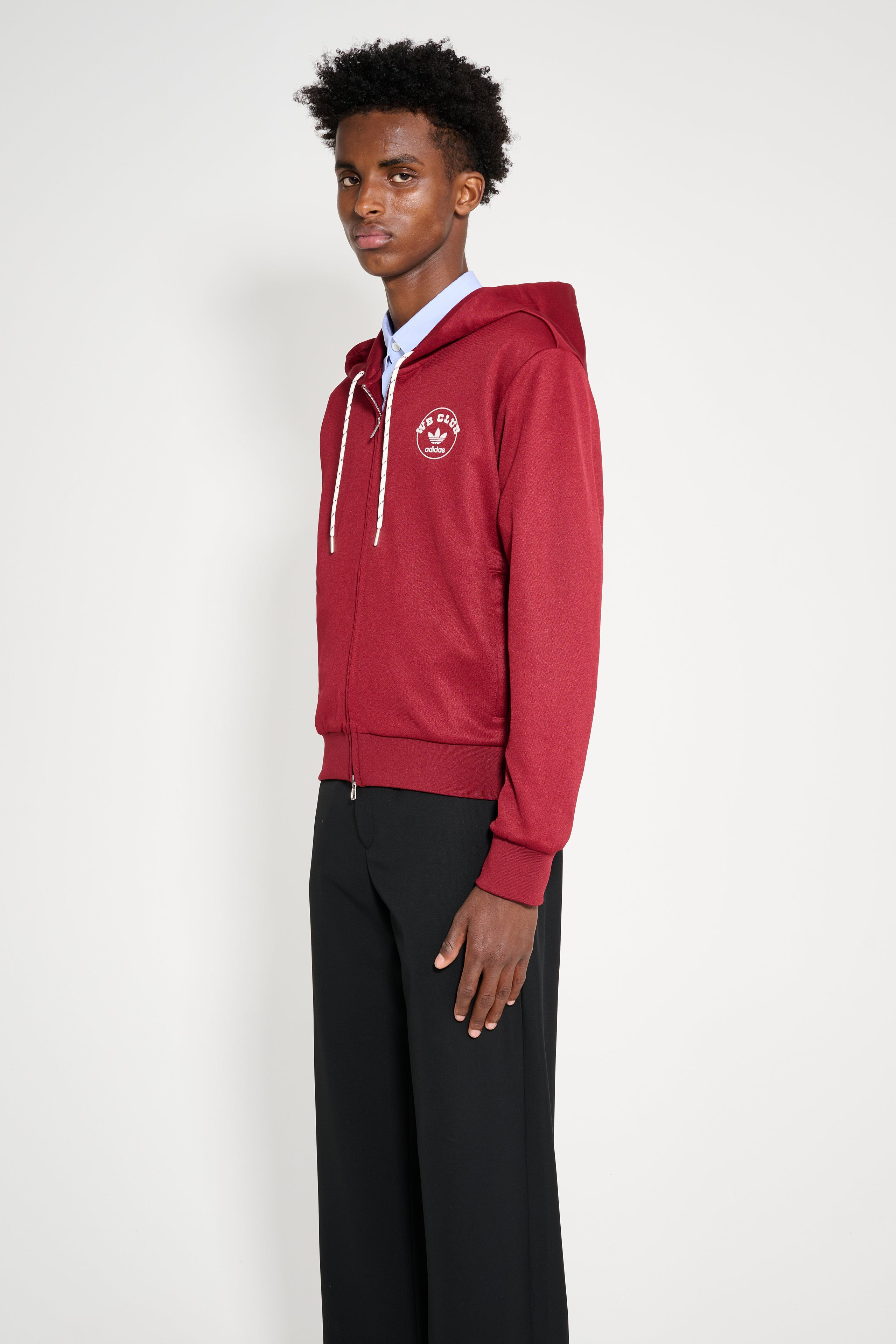 ADIDAS BY WALES BONNER TRACK HOODIE COLLEGIATE BURGUNDY - 2