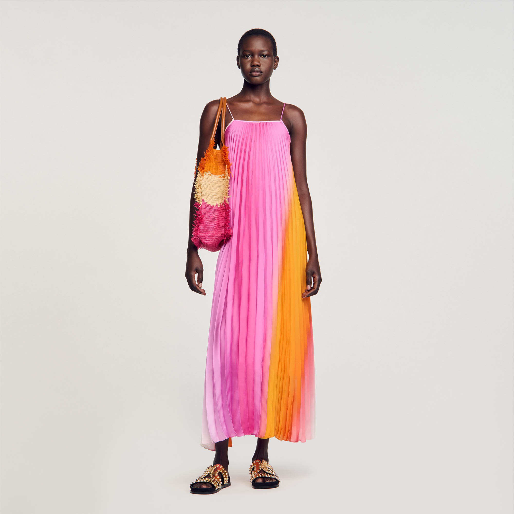 SUNRAY-PLEATED MAXI DRESS - 2