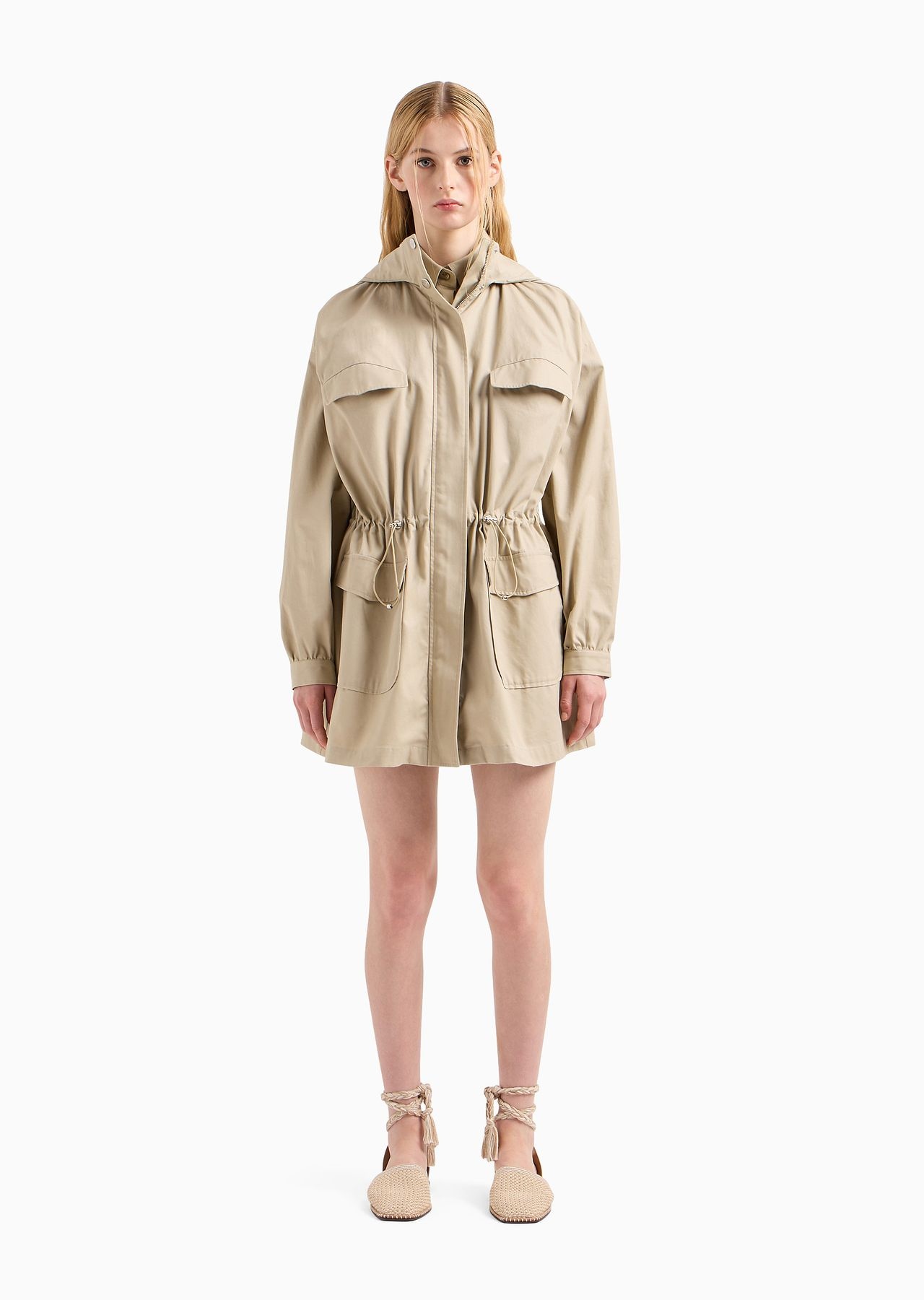 Pima cotton gabardine field jacket with pockets - 2