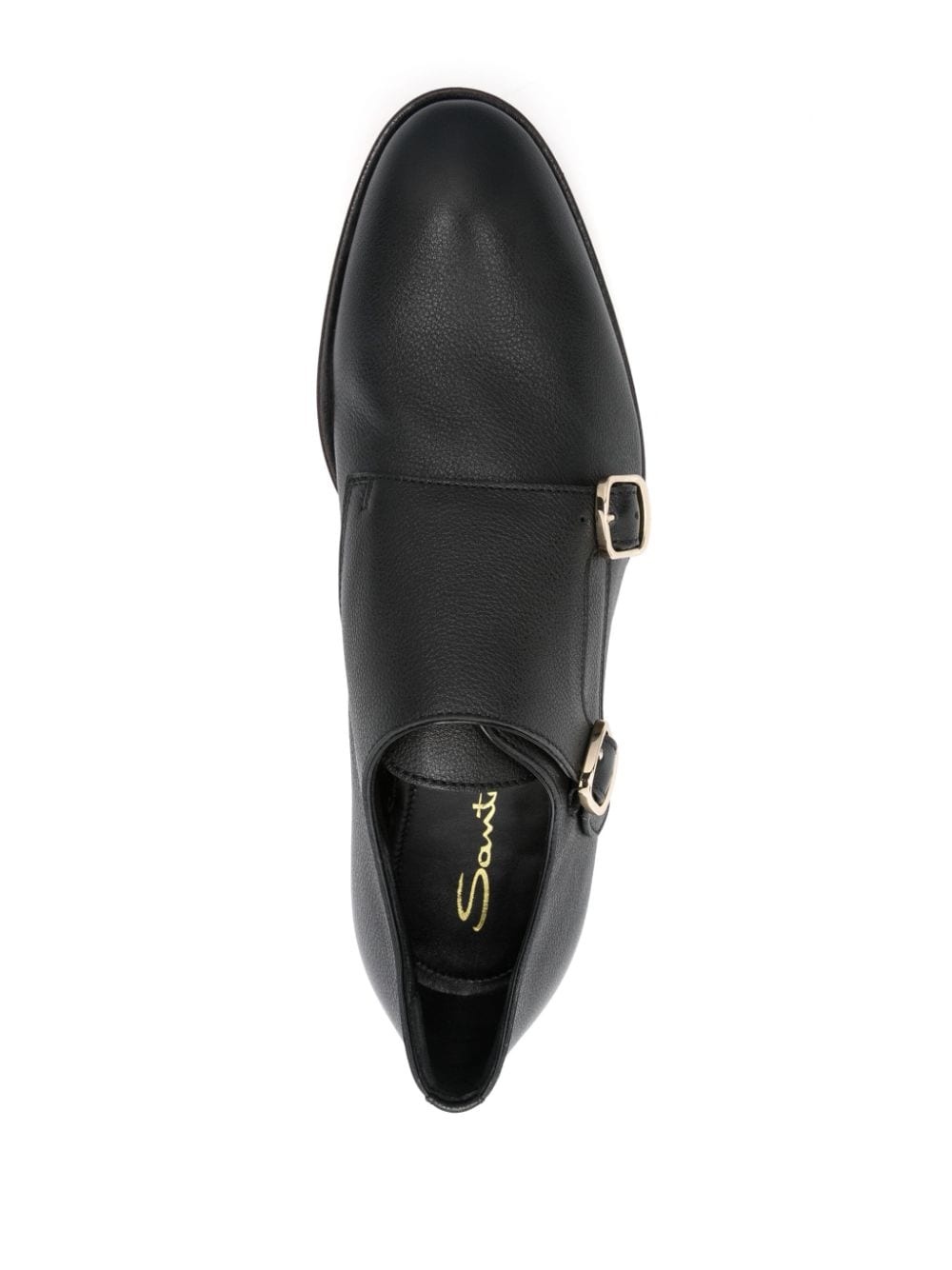 grained leather loafers - 4