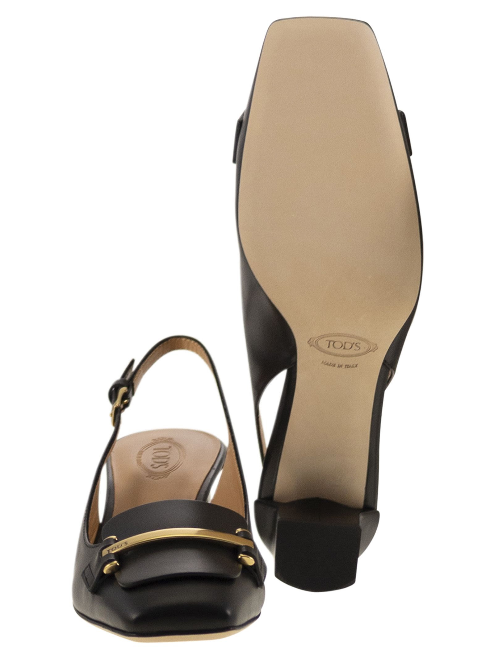 Tod's Women Slingback Leather Décolleté - 5