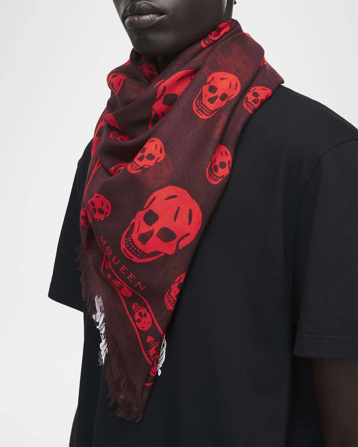 Men & apos;s Abstract Skull Scarf - 1