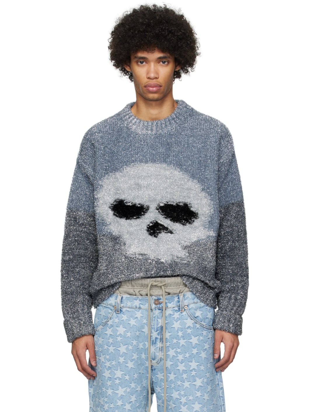 Gray Skull Sweater - 1