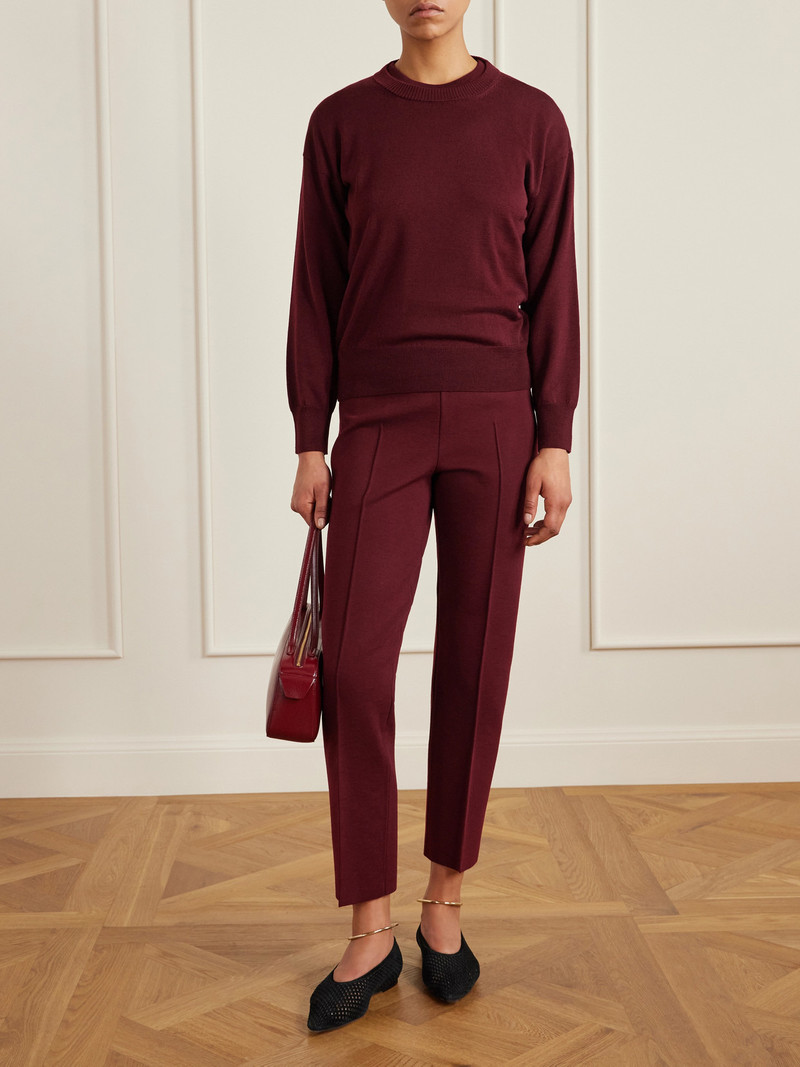 HIGH SPORT Louis Cropped Stretch Wool-blend Slim-leg Pants outlook