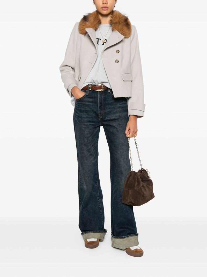 ba&sh Terry button-fastening coat outlook