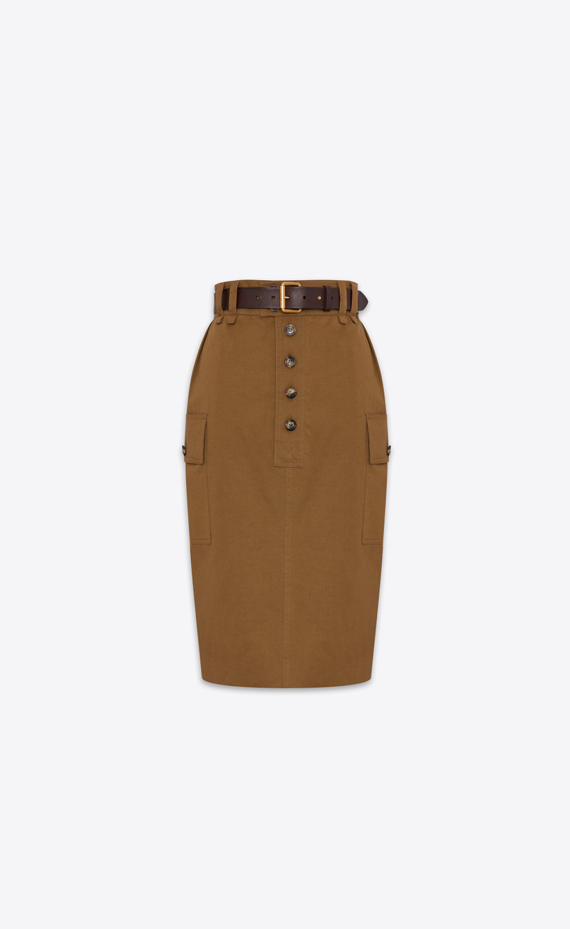 cassandre pencil skirt in cotton twill - 1