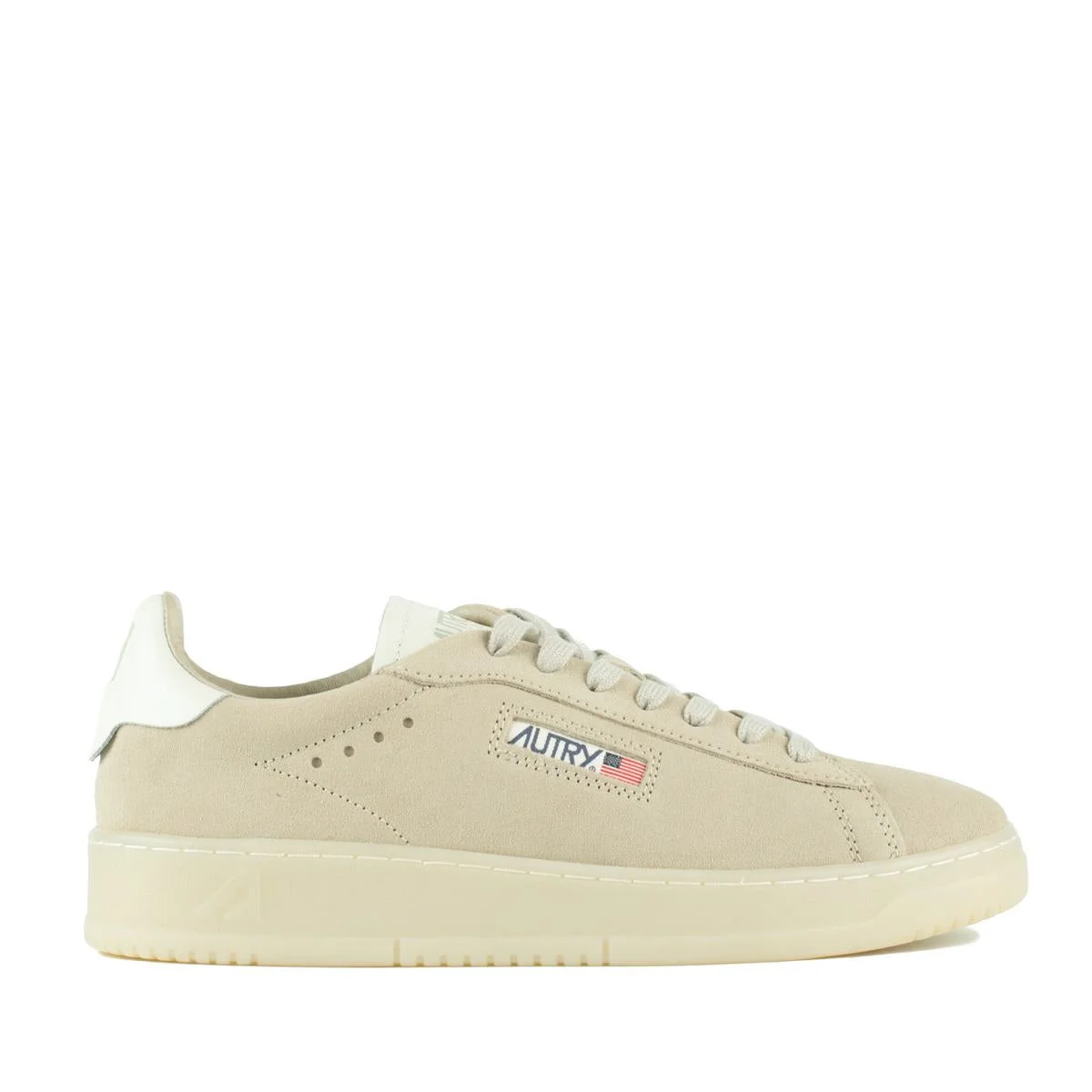 Autry Dallas Low Marshmallow Suede And Papyrus Sneakers - 1