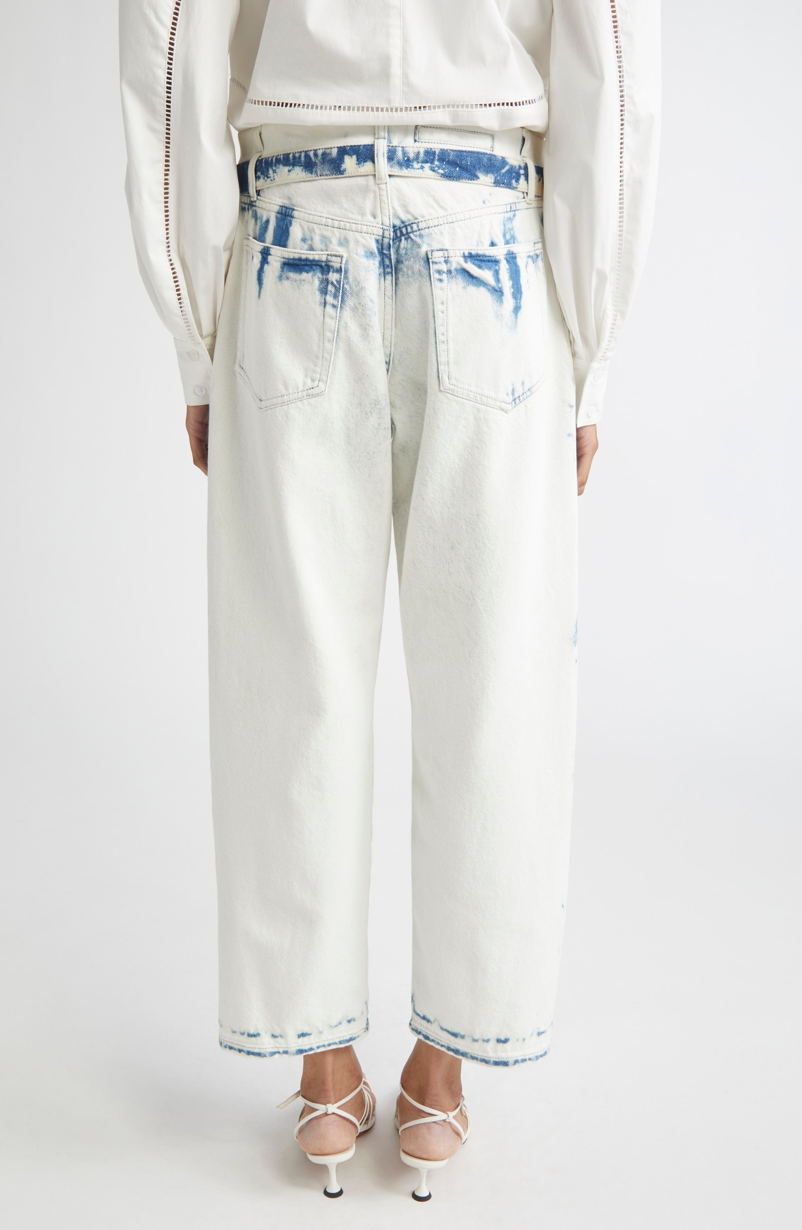 Proenza Schouler Ellsworth Belted Crop Jeans in Bleach Out at Nordstrom - 2