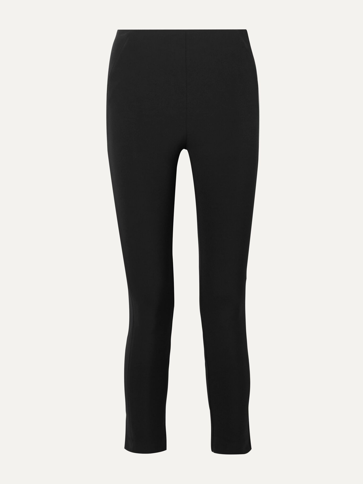Cropped stretch-crepe skinny pants Black - 1
